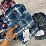logoff brush cotton checks shirt