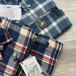 logoff brush cotton checks shirt