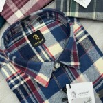 logoff brush cotton checks shirt