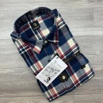 logoff brush cotton checks shirt