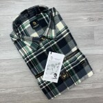 logoff brush cotton checks shirt