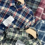 logoff brush cotton checks shirt