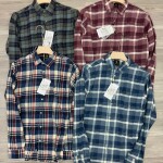 logoff brush cotton checks shirt
