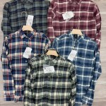 logoff brush cotton checks shirt