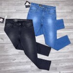 black letter jeans pant