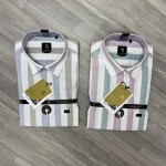 logoff cotton linen checks shirt