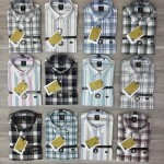 logoff cotton linen checks shirt