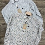 wood machine cotton linen shirt