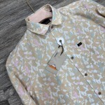 wood machine cotton linen shirt