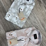 wood machine cotton linen shirt
