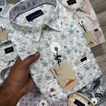 wood machine cotton linen shirt