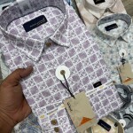 wood machine cotton linen shirt