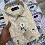 wood machine cotton linen shirt