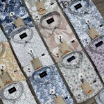 wood machine cotton linen shirt
