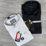 black letter satin shirt