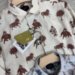 logoff lenin printed shirt