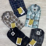 LOGOFF COTTON TWILL CHECKS SHIRT