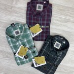 LOGOFF COTTON TWILL CHECKS SHIRT