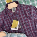 LOGOFF COTTON TWILL CHECKS SHIRT