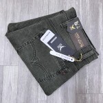 black letter jeans pant