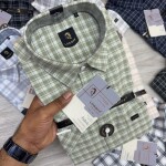 logoff half sleeve cotton oxford checks shirt