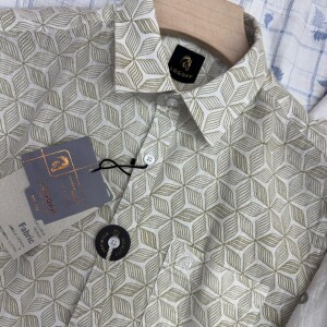 logoff linen  printed shirt