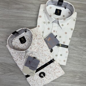 logoff linen printed shirt
