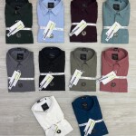 black letter imported stripe shirt