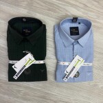 black letter imported stripe shirt