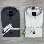 black letter imported stripe shirt