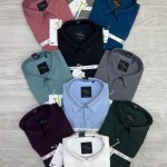 black letter imported stripe shirt