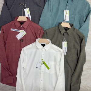 black letter imported stripe shirt