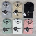 logoff imported linen stripes shirt