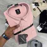 logoff imported linen stripes shirt