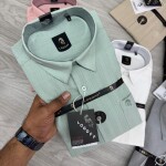 logoff imported linen stripes shirt