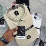 logoff imported linen stripes shirt
