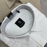 logoff imported linen stripes shirt