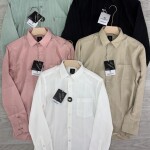 logoff imported linen stripes shirt