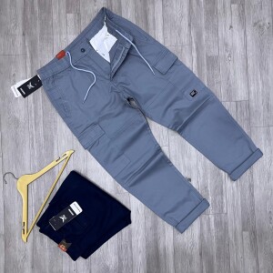 black letter cargo cotton pant