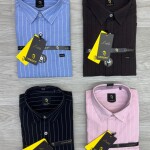 logoff cotton oxford stripes shirt