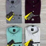 logoff cotton oxford stripes shirt