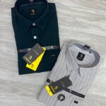 logoff cotton oxford stripes shirt