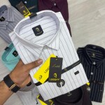 logoff cotton oxford stripes shirt