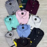 logoff cotton oxford stripes shirt