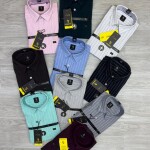 logoff cotton oxford stripes shirt