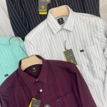 logoff cotton oxford stripes shirt