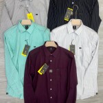 logoff cotton oxford stripes shirt