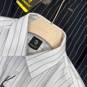logoff cotton oxford stripes shirt