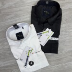 black letter satin shirt