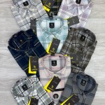 logoff cotton oxford checks shirt